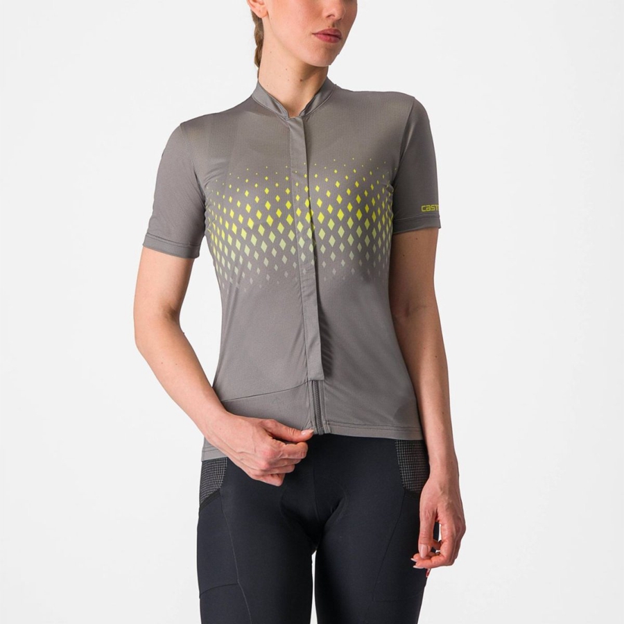 Grey Women Castelli UNLIMITED SENTIERO 3 Jersey | MTCA-89361