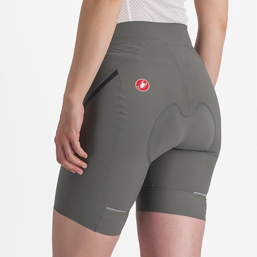 Grey / Dark Grey Women Castelli VELOCISSIMA 3 Shorts | BKOR-06178