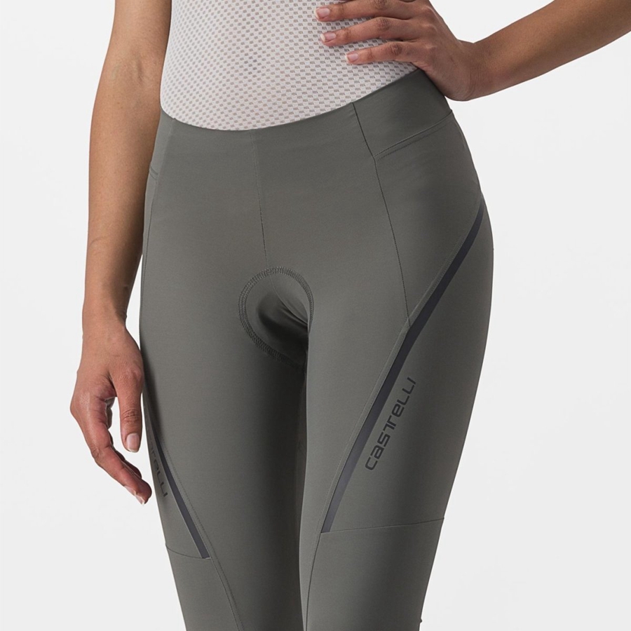 Grey / Dark Grey Women Castelli VELOCISSIMA 3 KNICKER Leggings | QMSF-38510