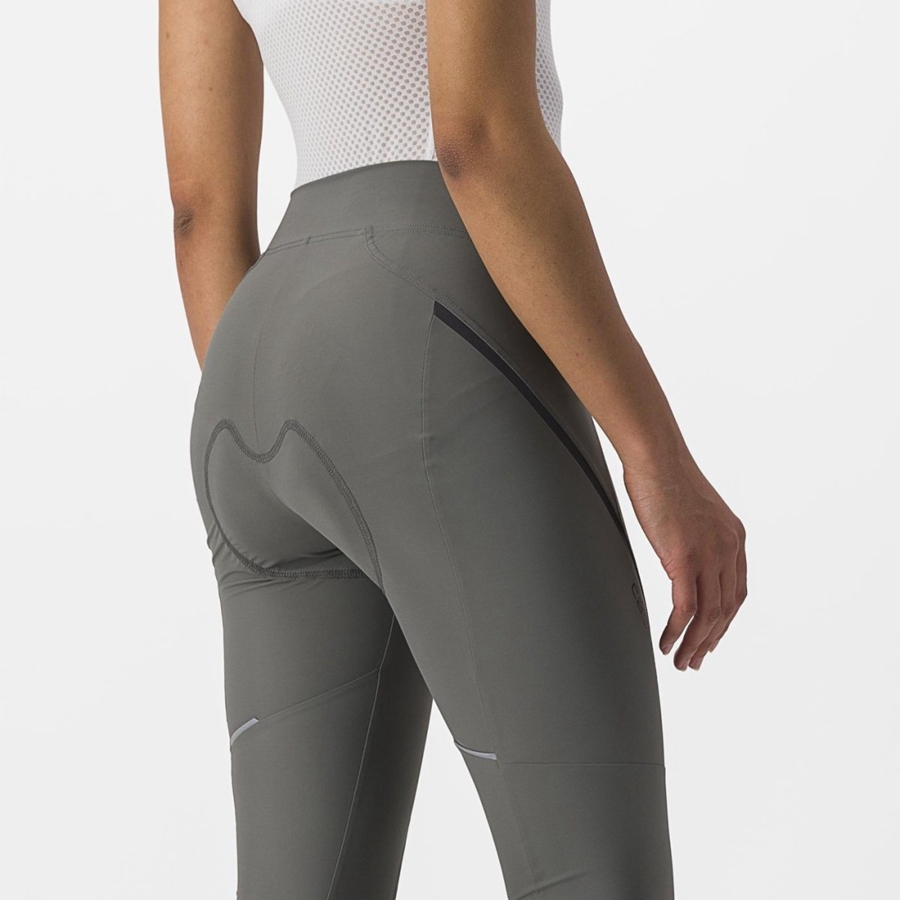 Grey / Dark Grey Women Castelli VELOCISSIMA 3 KNICKER Leggings | QMSF-38510