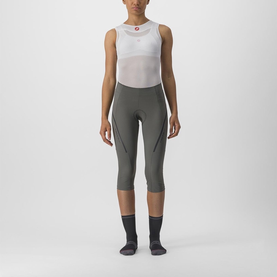 Grey / Dark Grey Women Castelli VELOCISSIMA 3 KNICKER Leggings | QMSF-38510