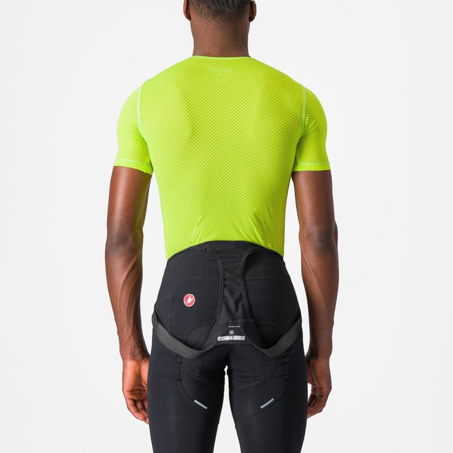 Light Green Men Castelli PRO MESH 2.0 SHORT SLEEVE Base Layer | QXTJ-98312