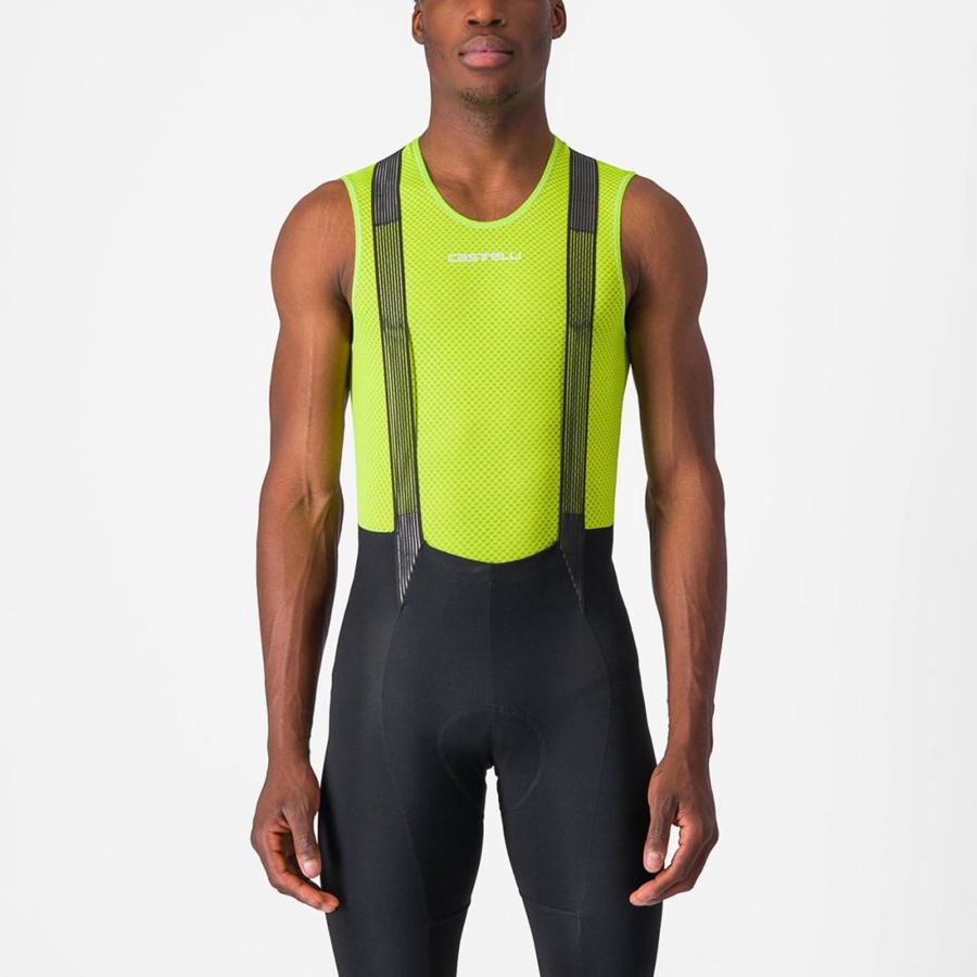 Light Green Men Castelli PRO MESH 2.0 SLEEVELESS Base Layer | KFRC-97251