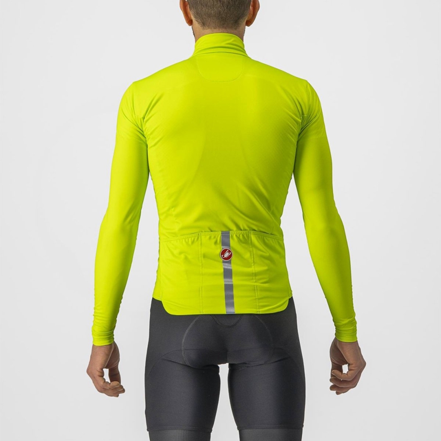 Light Green Men Castelli PRO THERMAL MID LS Jersey | QGRC-49572