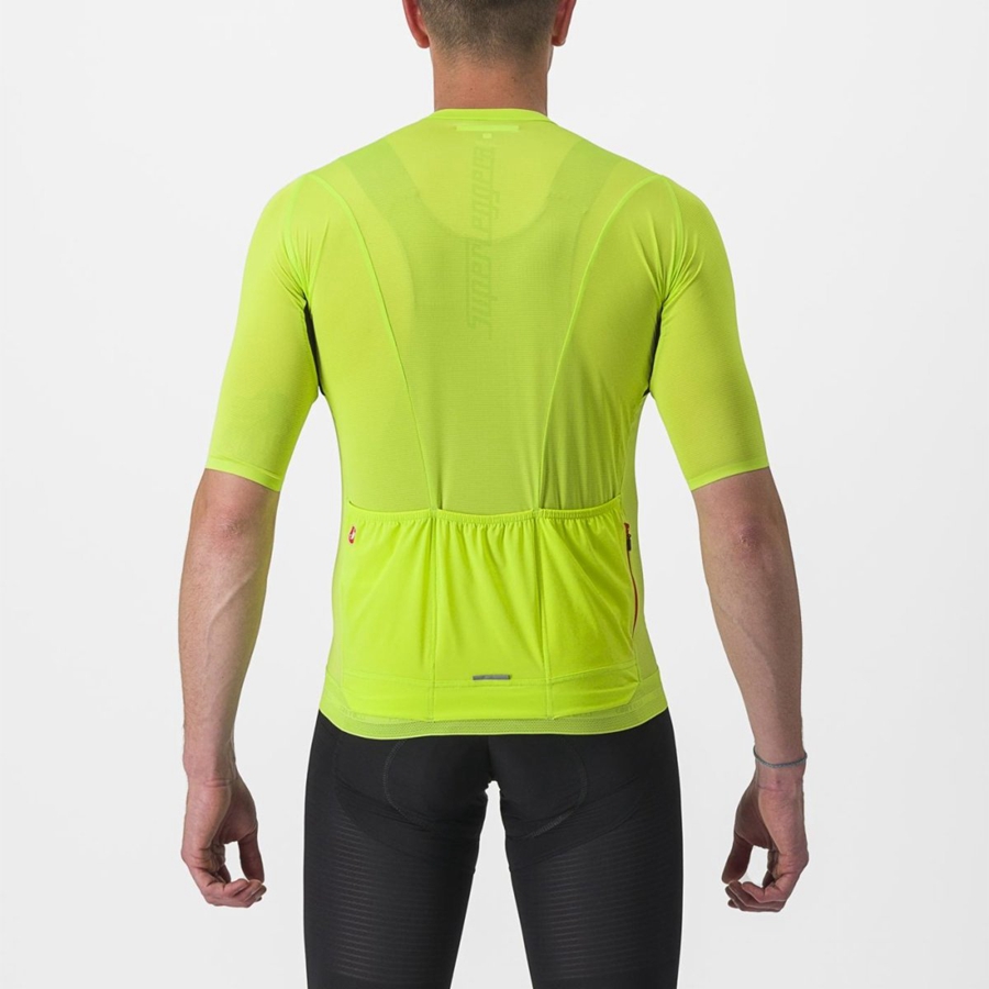 Light Green Men Castelli SUPERLEGGERA 3 Jersey | GOUZ-71246