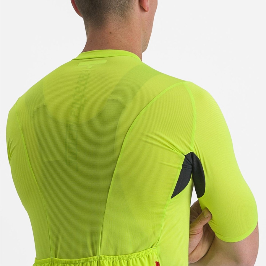 Light Green Men Castelli SUPERLEGGERA 3 Jersey | GOUZ-71246