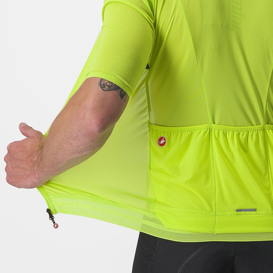 Light Green Men Castelli SUPERLEGGERA 3 Jersey | GOUZ-71246