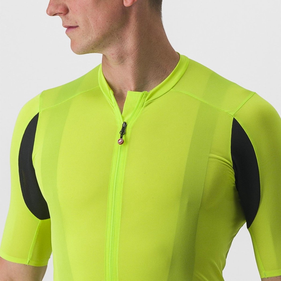 Light Green Men Castelli SUPERLEGGERA 3 Jersey | GOUZ-71246