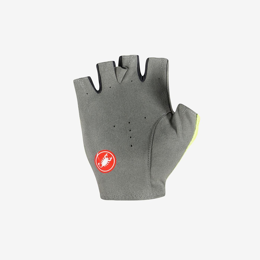 Light Green Men Castelli SUPERLEGGERA SUMMER. Gloves | SPON-56941