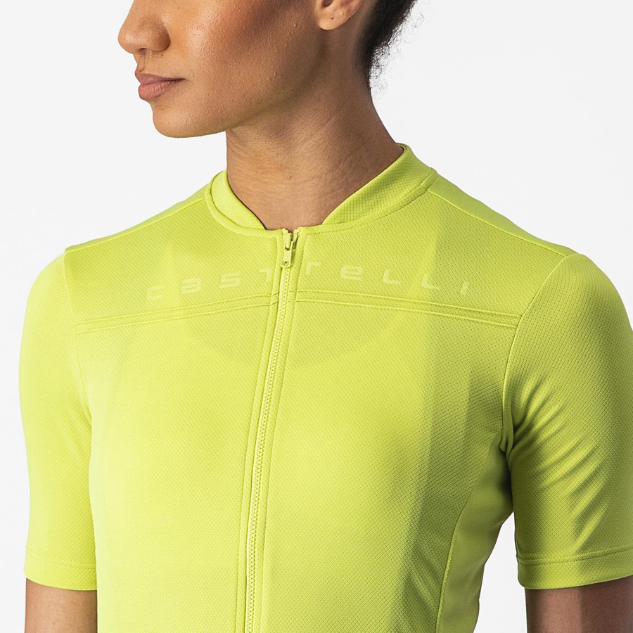 Light Green Women Castelli ANIMA 4 Jersey | RBHL-70562