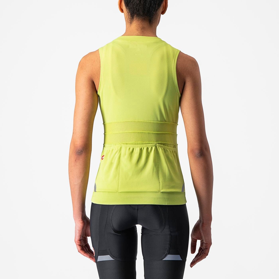 Light Green Women Castelli ANIMA 4 SLEEVELESS Jersey | OWTL-03481