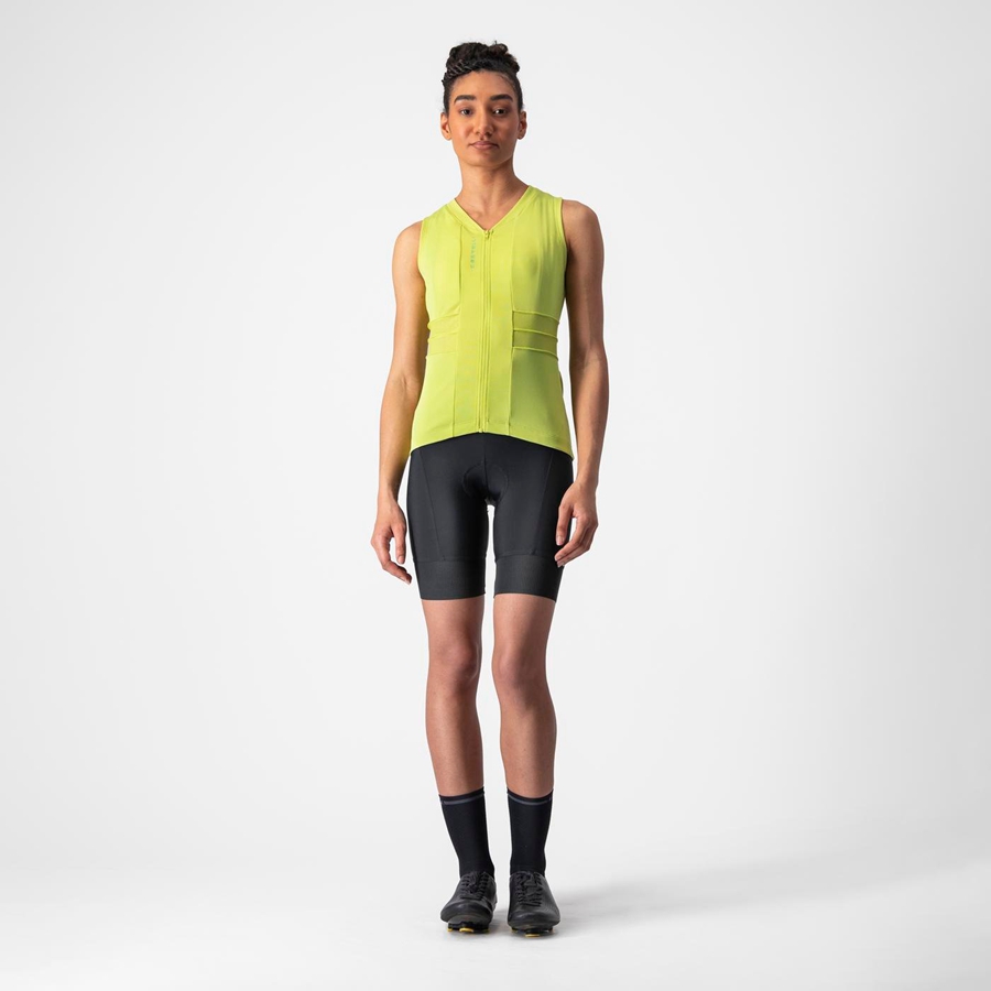 Light Green Women Castelli ANIMA 4 SLEEVELESS Jersey | OWTL-03481