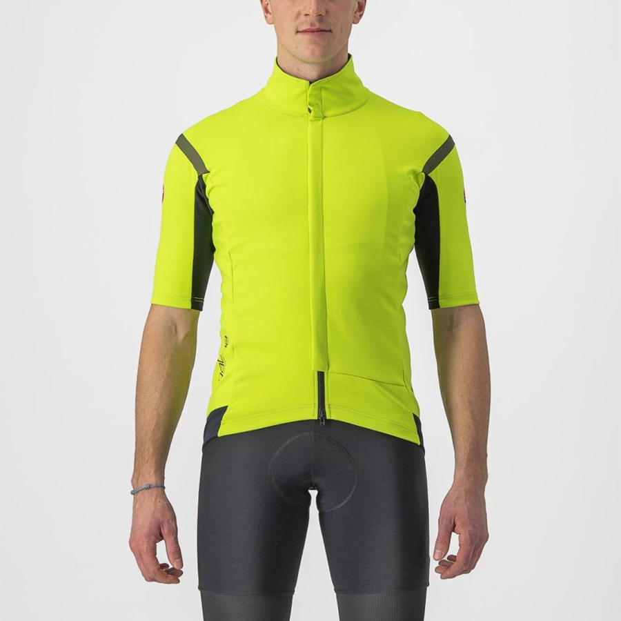 Light Green / Dark Grey Men Castelli GABBA RoS 2 Jackets | LCGA-80649