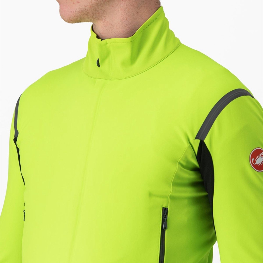 Light Green / Dark Grey Men Castelli PERFETTO RoS 2 Jackets | CVER-93468