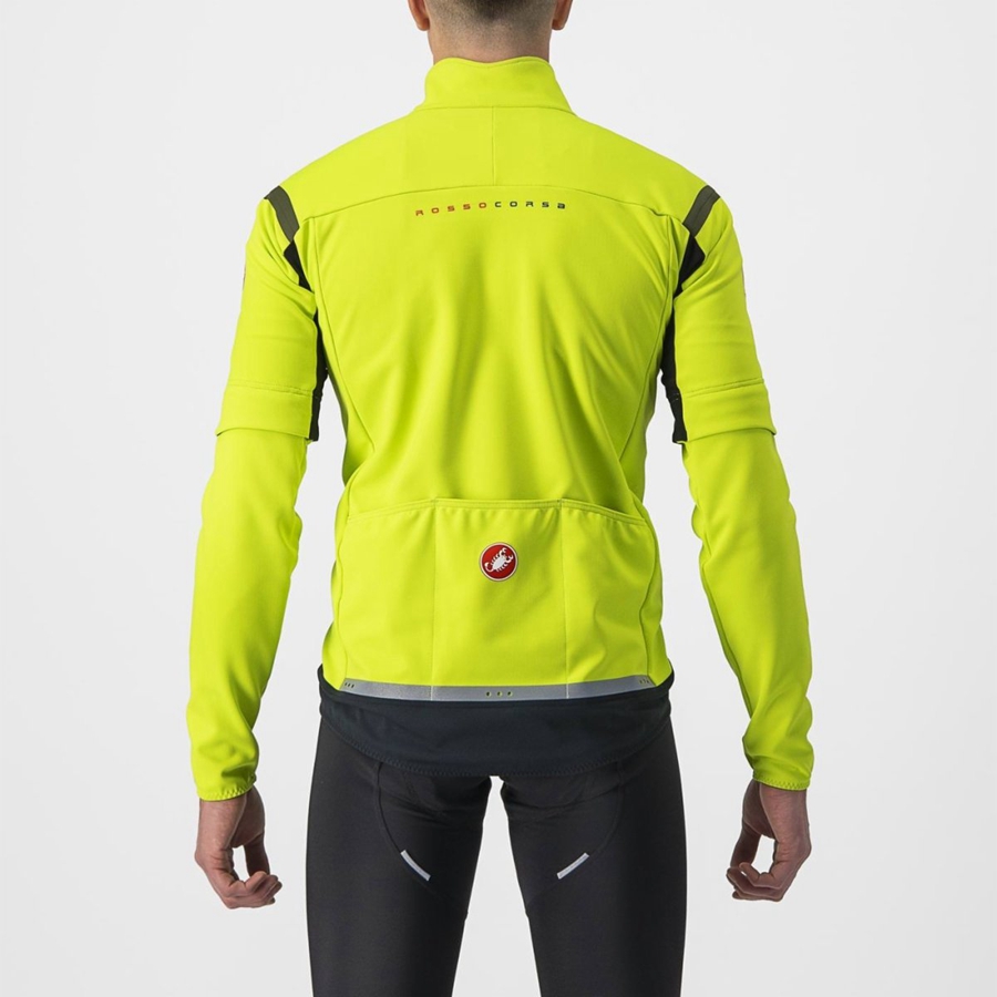 Light Green / Dark Grey Men Castelli PERFETTO RoS 2 CONVERTIBLE Jackets | ZGDA-15394