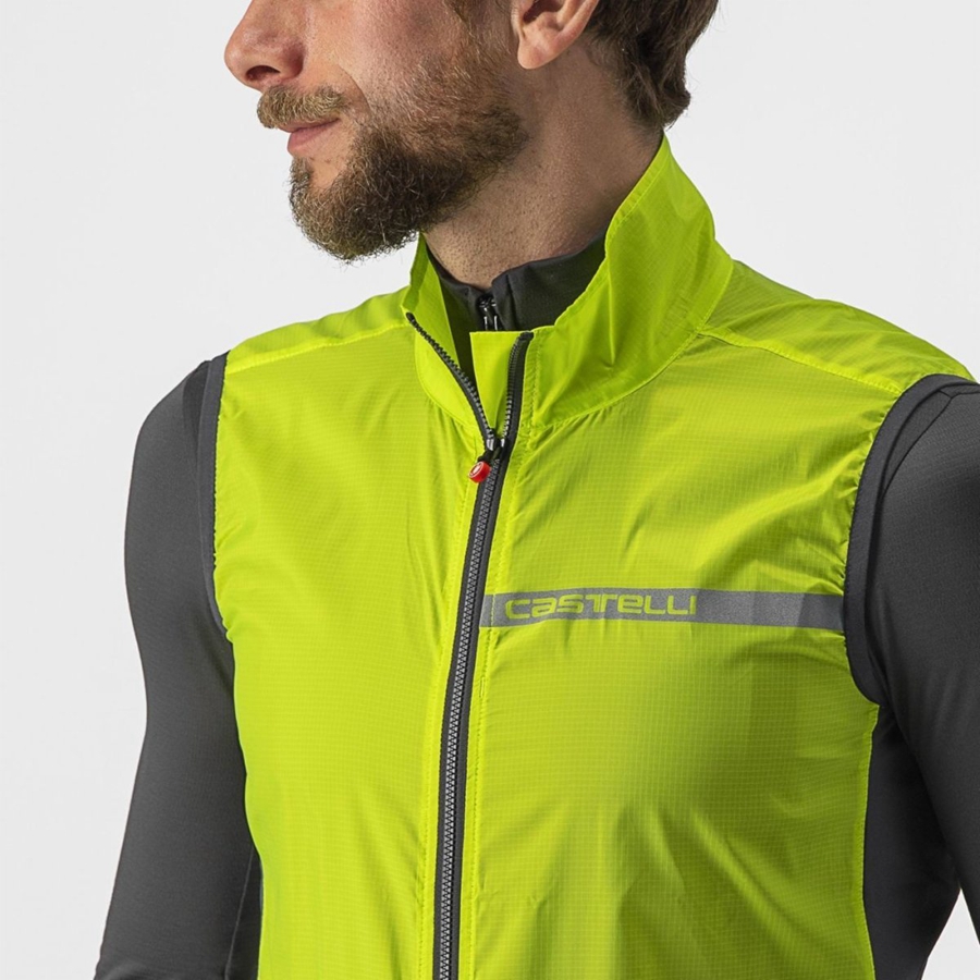 Light Green / Dark Grey Men Castelli SQUADRA STRETCH Vest | CZXY-84013