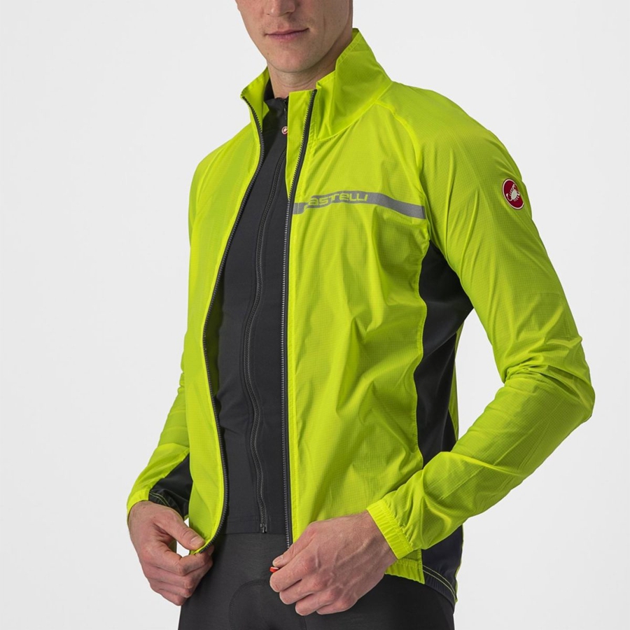 Light Green / Dark Grey Men Castelli SQUADRA STRETCH Protection | URIC-17496