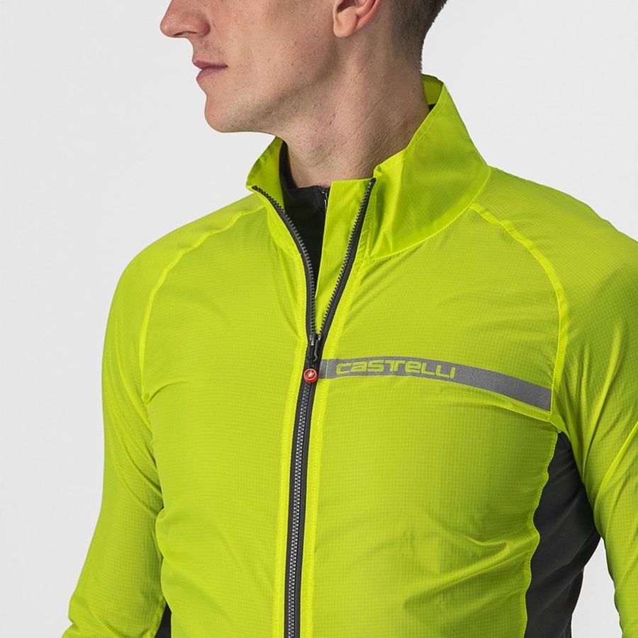 Light Green / Dark Grey Men Castelli SQUADRA STRETCH Protection | URIC-17496