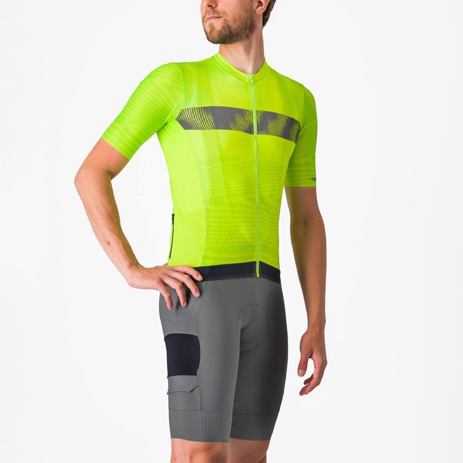 Light Green / Dark Grey Men Castelli UNLIMITED ENDURANCE Jersey | SMUC-81796