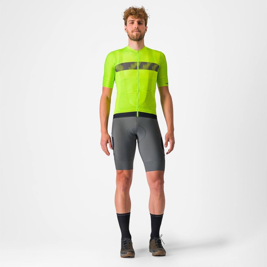 Light Green / Dark Grey Men Castelli UNLIMITED ENDURANCE Jersey | SMUC-81796