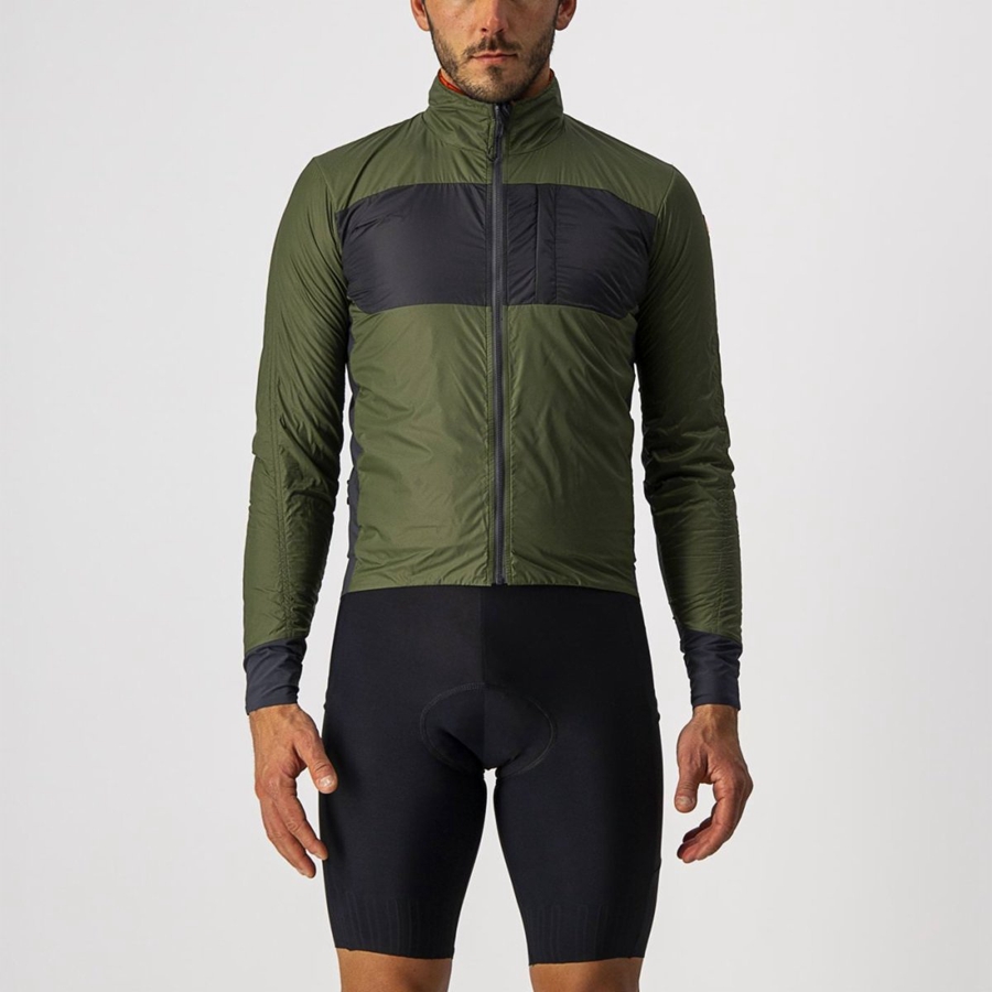 Light Green / Dark Grey Men Castelli UNLIMITED PUFFY Jackets | REON-83742