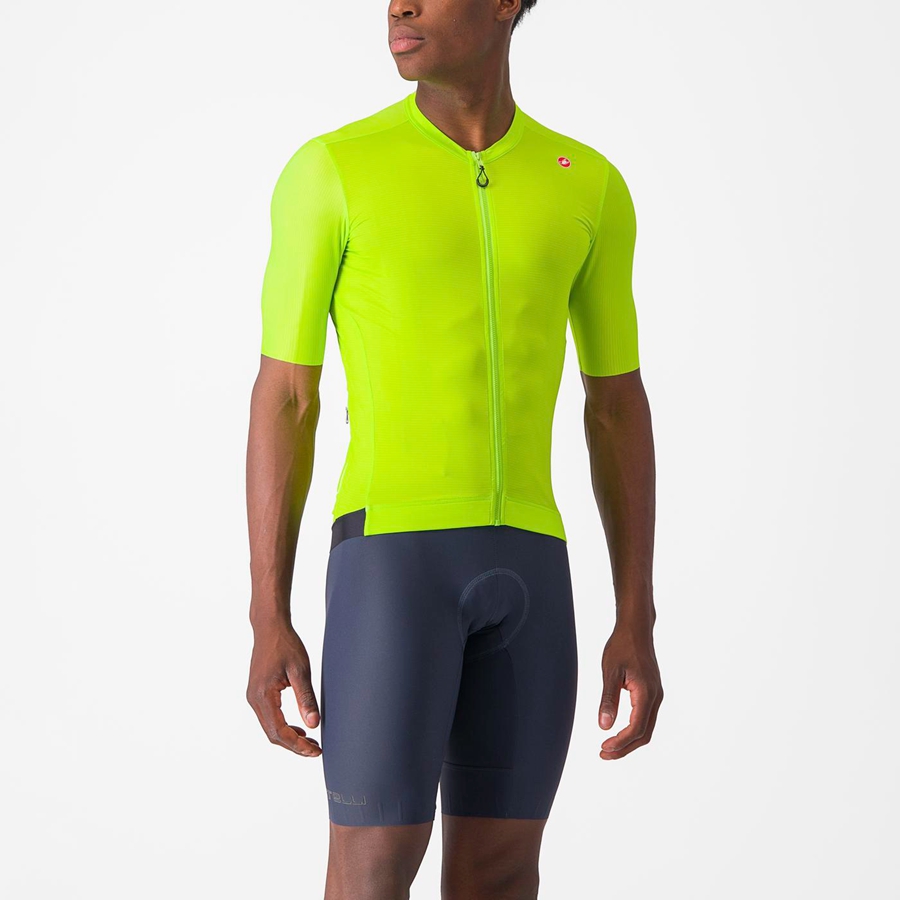 Light Green / Deep Green Men Castelli ESPRESSO Jersey | JBGX-48073