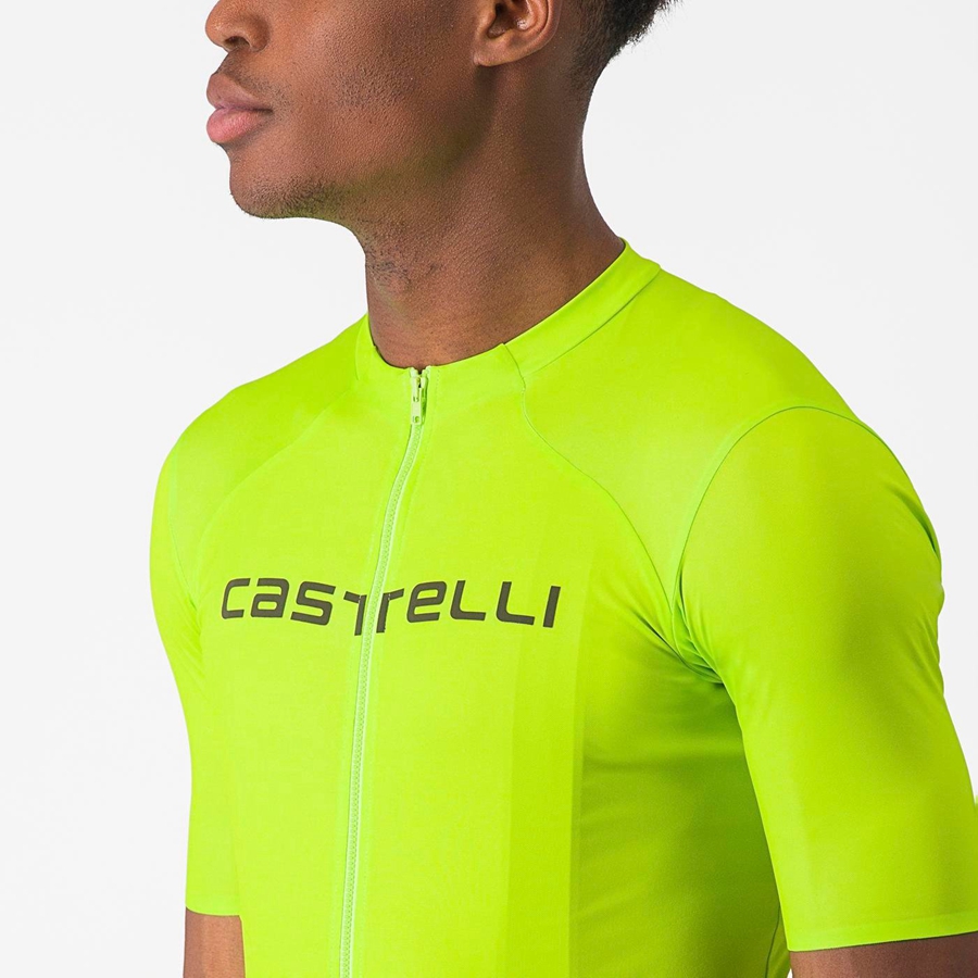 Light Green / Deep Green Men Castelli PROLOGO LITE Jersey | CAVZ-45378