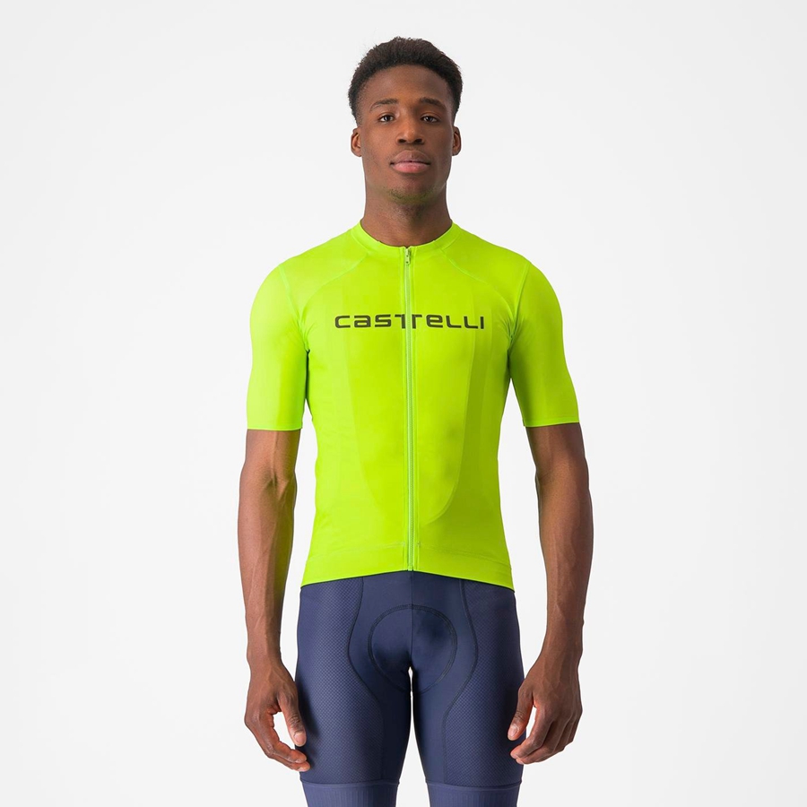 Light Green / Deep Green Men Castelli PROLOGO LITE Jersey | CAVZ-45378