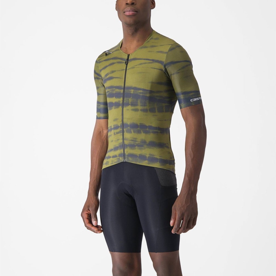 Olive Men Castelli UNLIMITED PRO Jersey | AGBE-58716