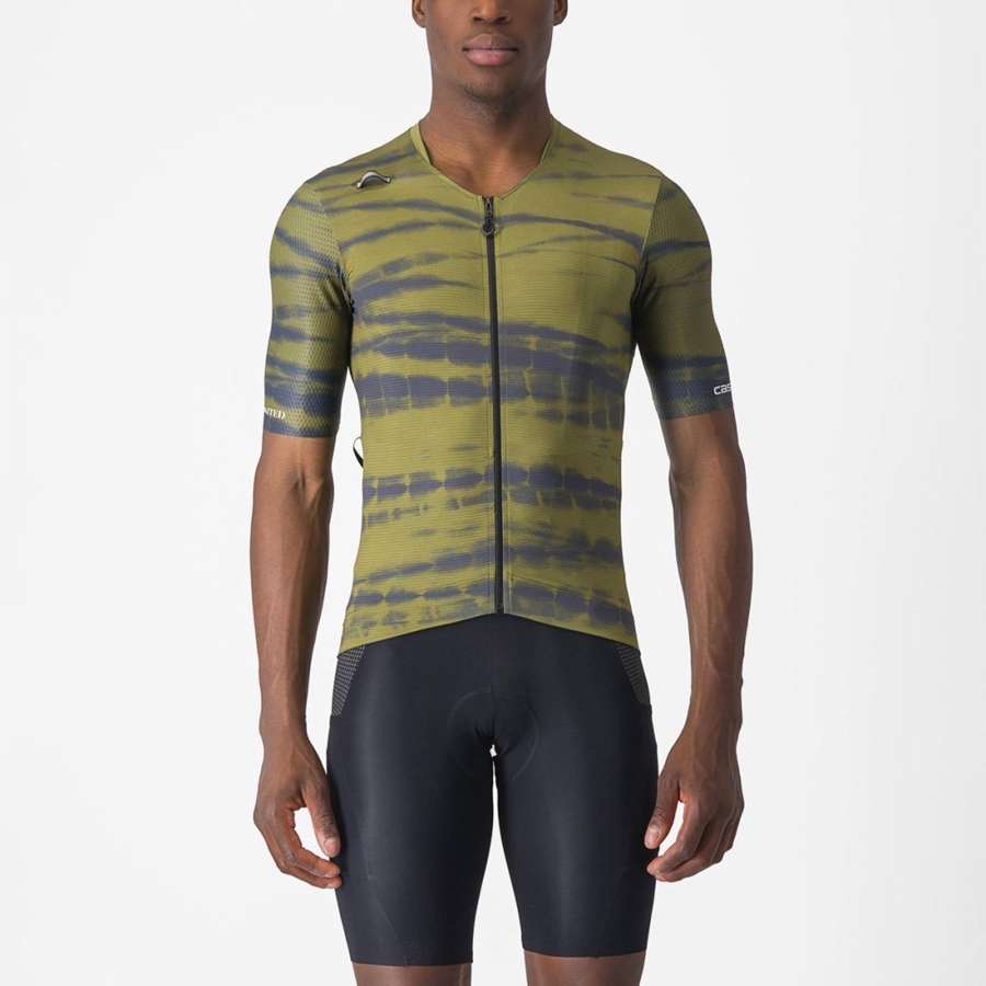 Olive Men Castelli UNLIMITED PRO Jersey | AGBE-58716