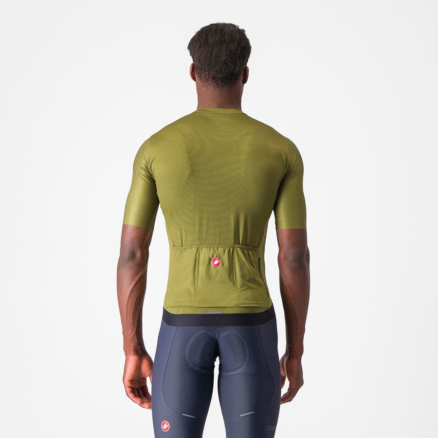 Olive / Light Green Men Castelli ESPRESSO Jersey | MAPO-18957