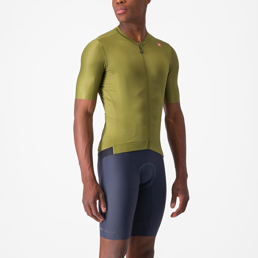 Olive / Light Green Men Castelli ESPRESSO Jersey | MAPO-18957