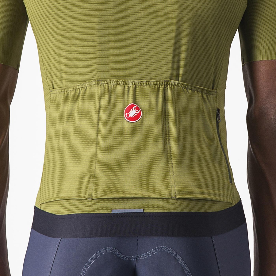 Olive / Light Green Men Castelli ESPRESSO Jersey | MAPO-18957