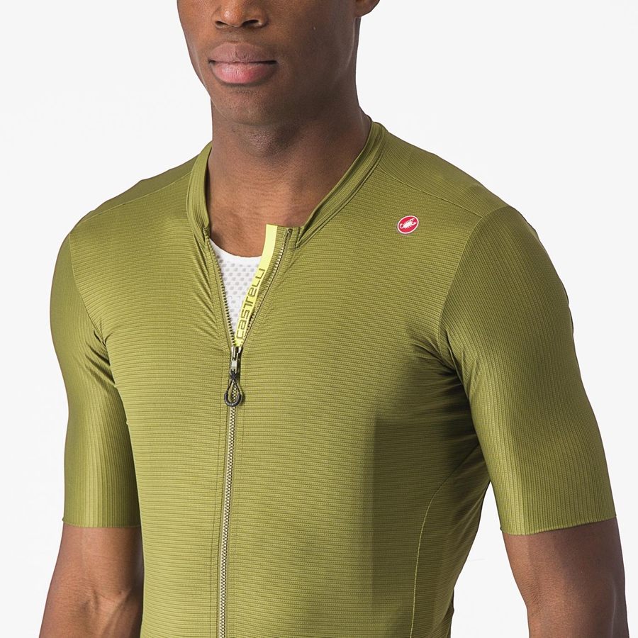 Olive / Light Green Men Castelli ESPRESSO Jersey | MAPO-18957