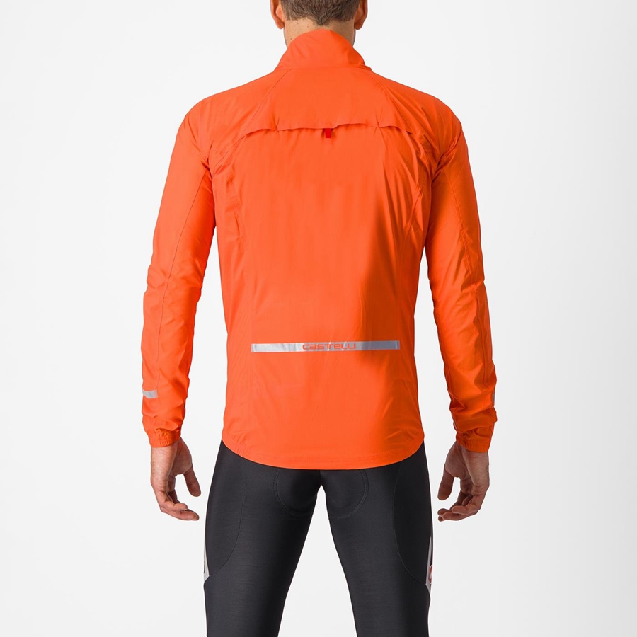 Orange Men Castelli EMERGENCY 2 RAIN Protection | QFSK-78694