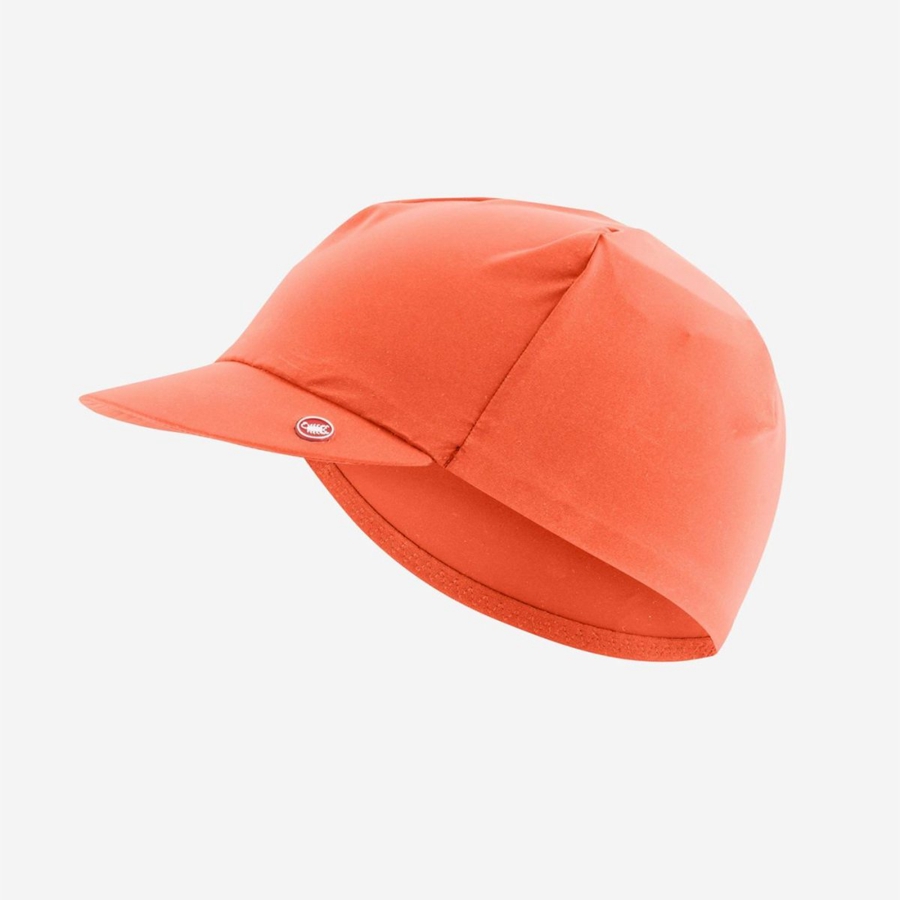 Orange Red Men Castelli PREMIO 2 Cap | AKZT-17435