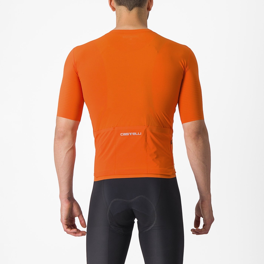 Orange Red Men Castelli PREMIO Jersey | MTXS-15087