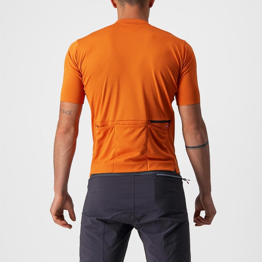 Orange Red Men Castelli UNLIMITED ALLROAD Jersey | YSIQ-68319