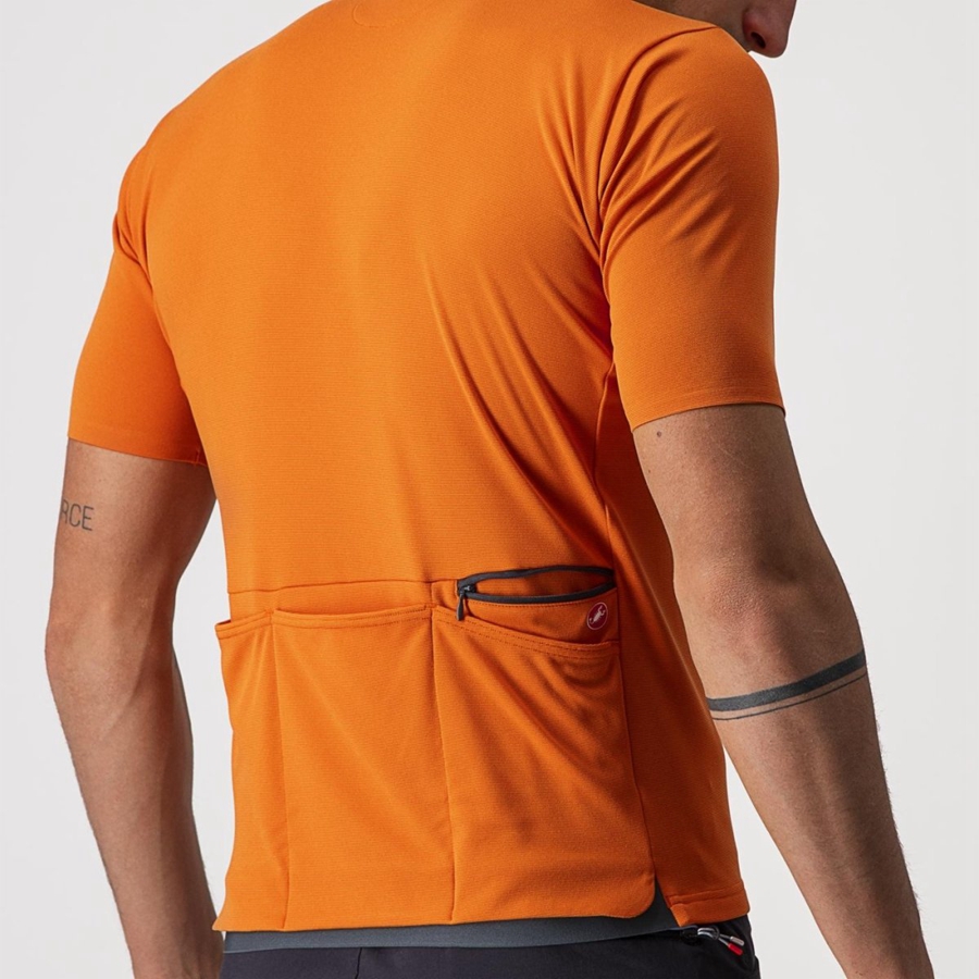 Orange Red Men Castelli UNLIMITED ALLROAD Jersey | YSIQ-68319