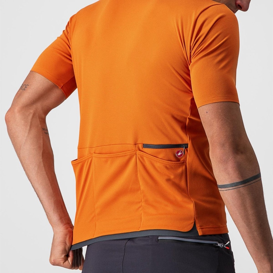 Orange Red Men Castelli UNLIMITED ALLROAD Jersey | YSIQ-68319