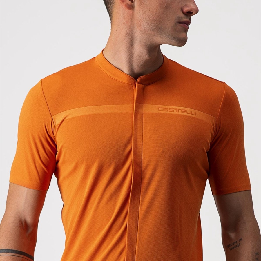 Orange Red Men Castelli UNLIMITED ALLROAD Jersey | YSIQ-68319