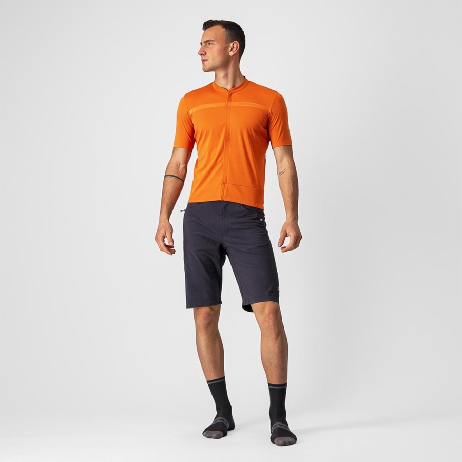 Orange Red Men Castelli UNLIMITED ALLROAD Jersey | YSIQ-68319