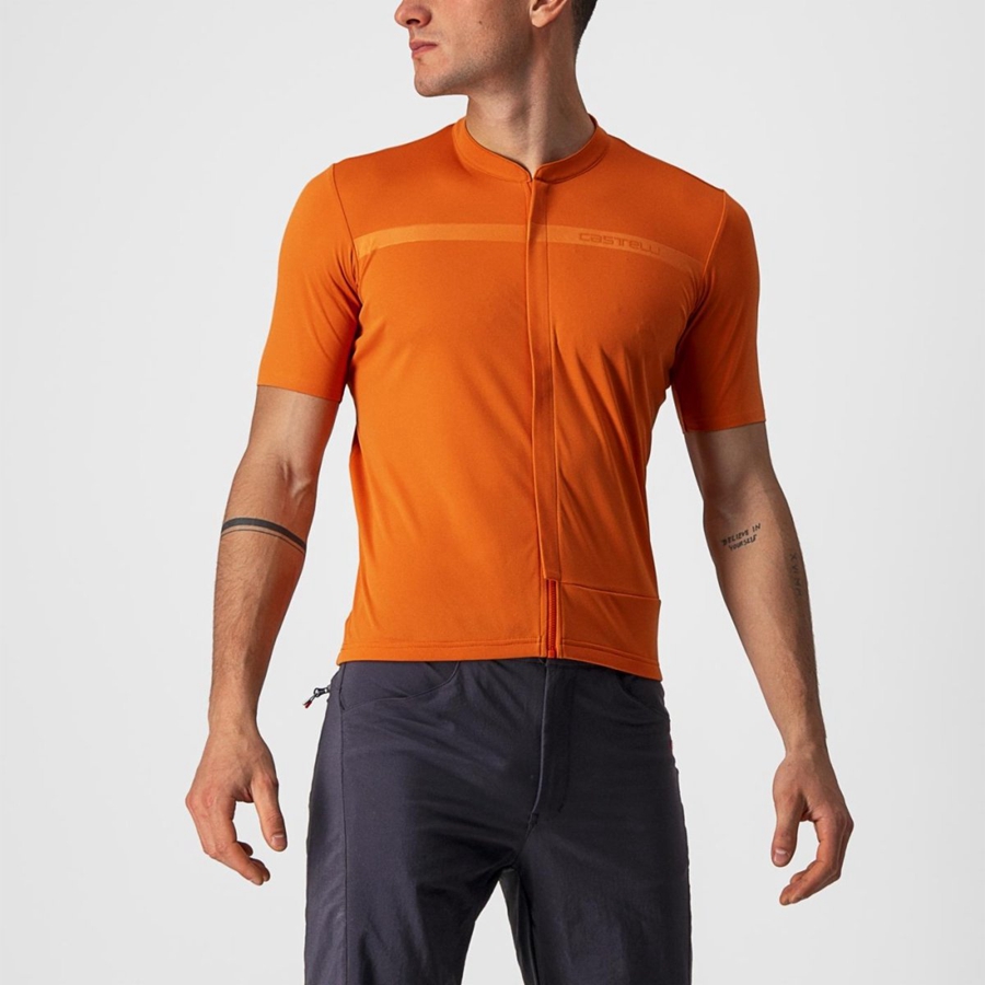 Orange Red Men Castelli UNLIMITED ALLROAD Jersey | YSIQ-68319