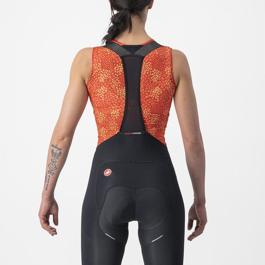 Orange Women Castelli PRO MESH 4 W SLEEVELESS Base Layer | WORG-94683