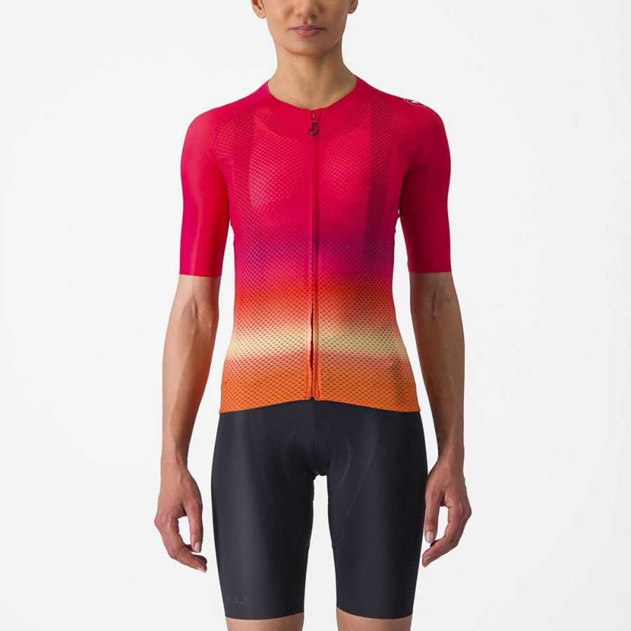 Pink Women Castelli CLIMBER\'S 4.0 W Jersey | OUAL-35612