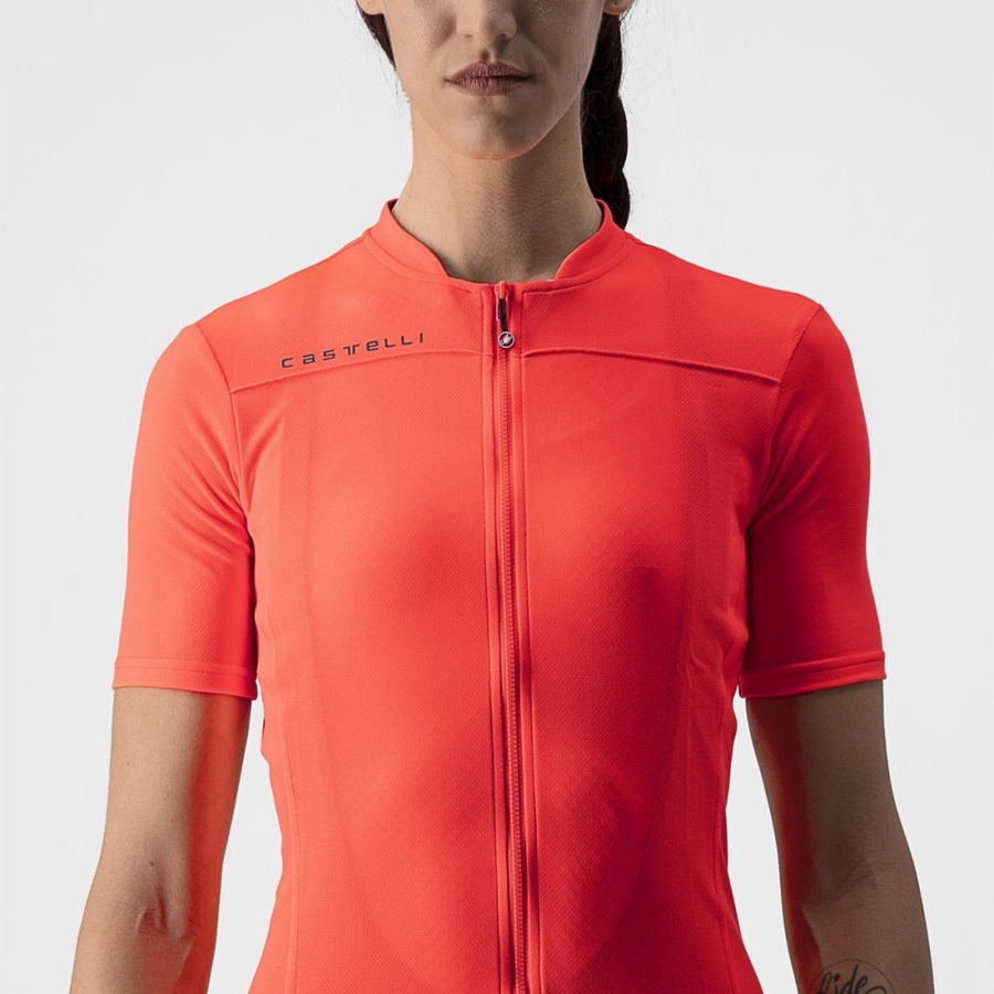 Pink / Dark Grey Blue Women Castelli ANIMA 3 Jersey | WIUC-79614