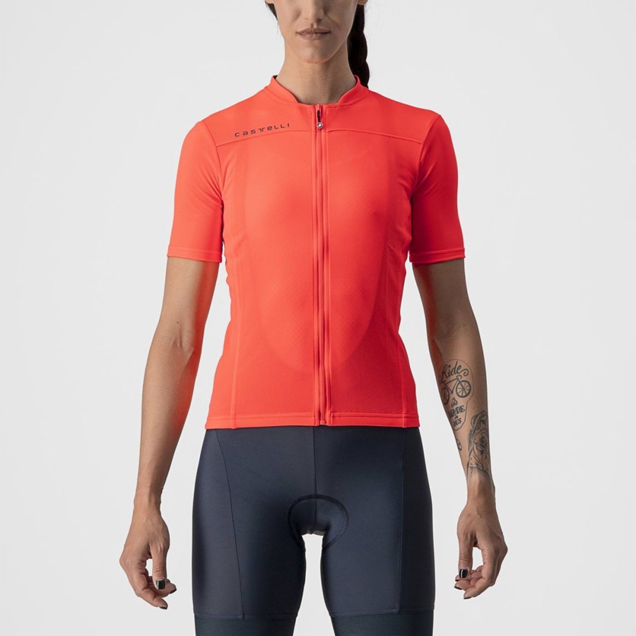 Pink / Dark Grey Blue Women Castelli ANIMA 3 Jersey | WIUC-79614