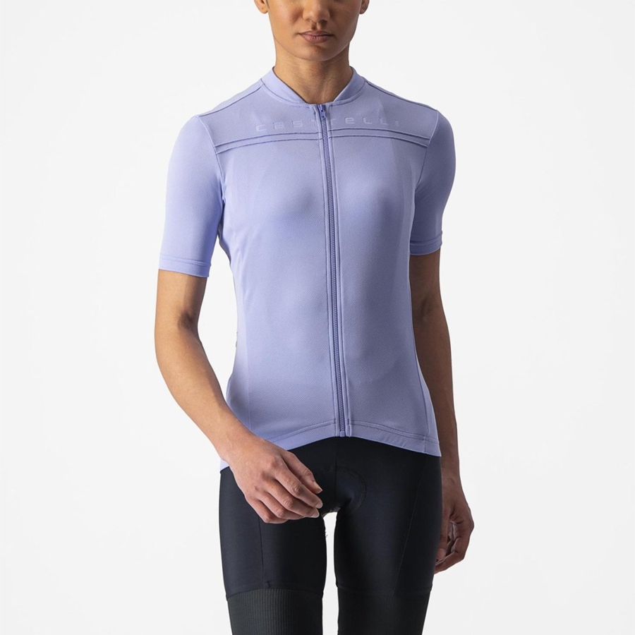 Purple White Women Castelli ANIMA 4 Jersey | DHQZ-85942