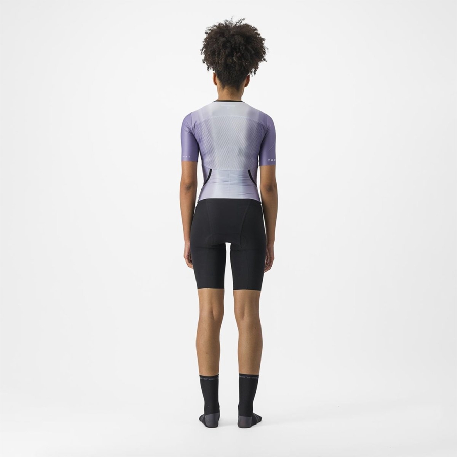 Purple White Women Castelli SANREMO ULTRA W Speedsuits | BTER-56182