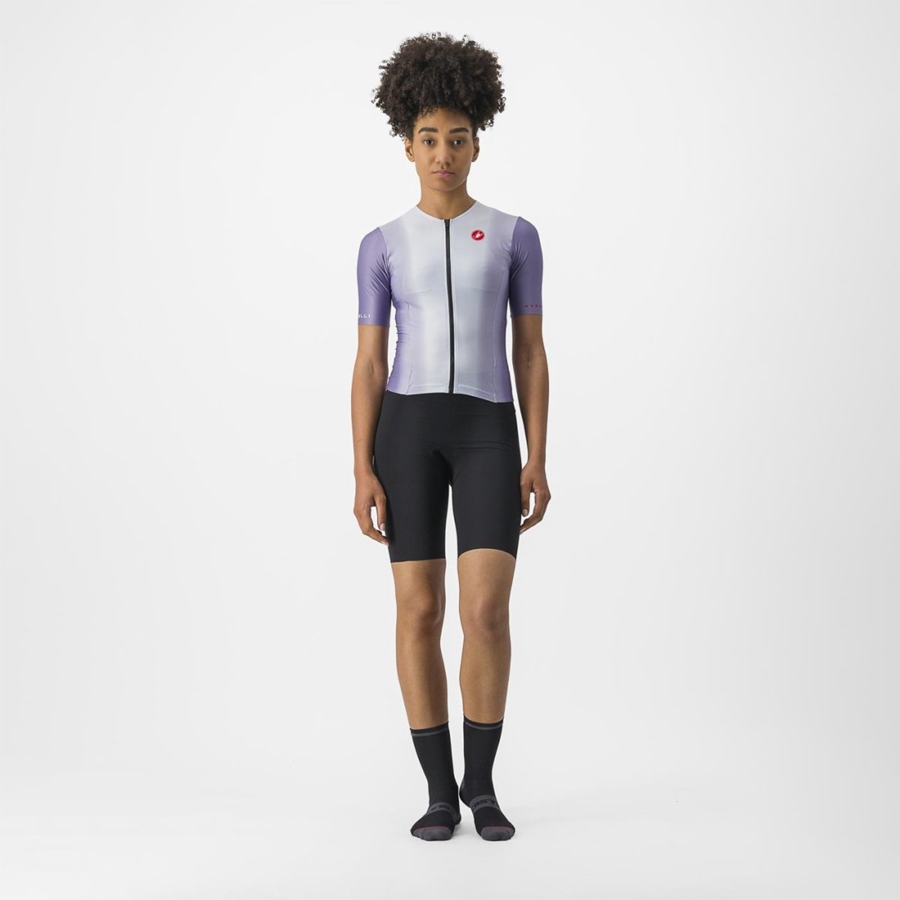 Purple White Women Castelli SANREMO ULTRA W Speedsuits | BTER-56182